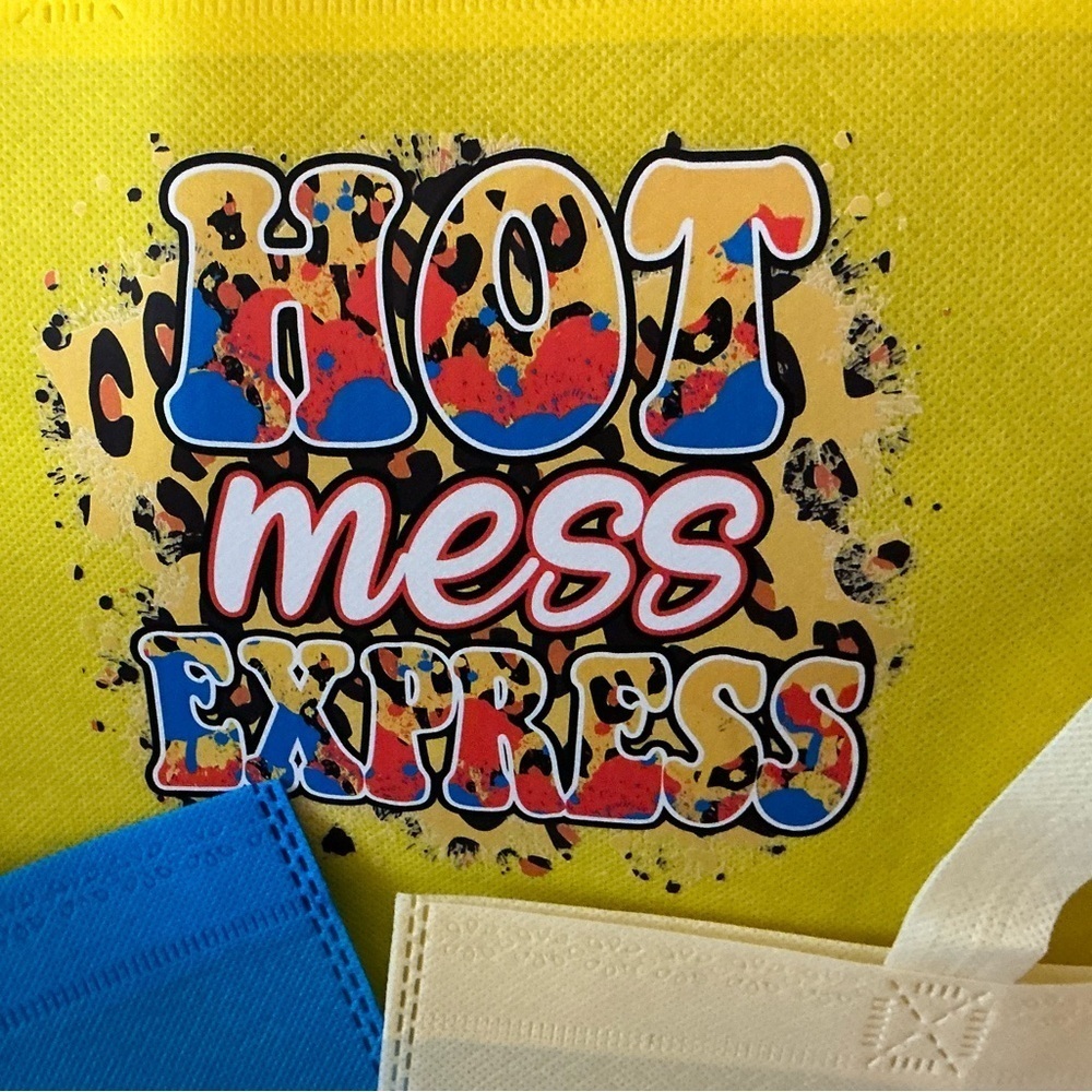 Hand Pressed Set of 4 anytime Reusable Gift Bags! - Picture 3 of 5